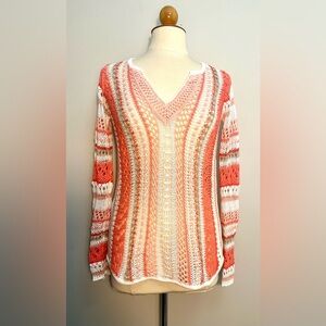 Tommy Bahama Women's Open Knit V-Neck Sweater Size XXS